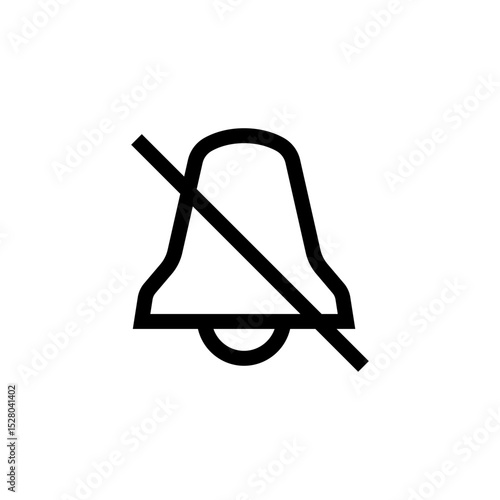 Vector Silent Notification Bell Icons, Flat, Line and Glyph