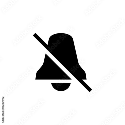 Vector Silent Notification Bell Icons, Flat, Line and Glyph