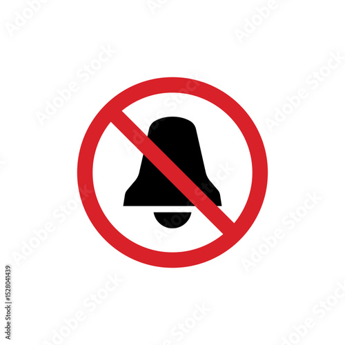 Vector Silent Notification Bell Icons, Flat, Line and Glyph
