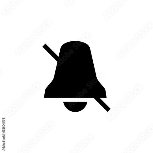 Vector Silent Notification Bell Icons, Flat, Line and Glyph