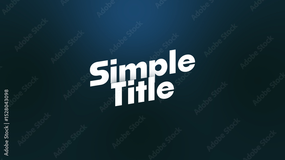 Simple Line Title Simple Title Stock Template | Adobe Stock