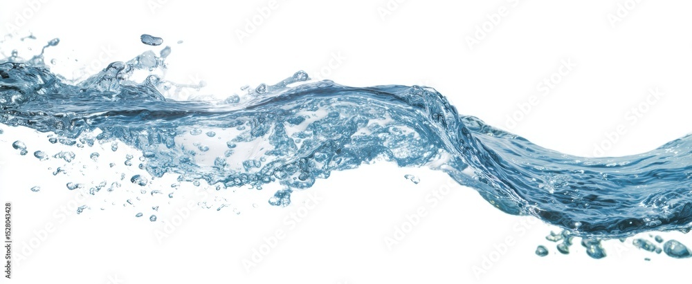Fototapeta premium The elegant flow of water creating dynamic splashes and ripples.