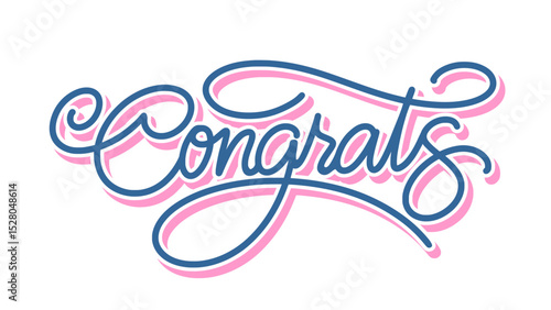 Modern graffiti-style "Congrats" with curved, edgy lines and street attitude. Perfect for urban branding, apparel, posters, stickers, and youthful celebration visuals.