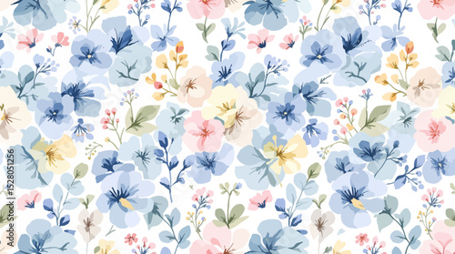 Flowers watercolor Background