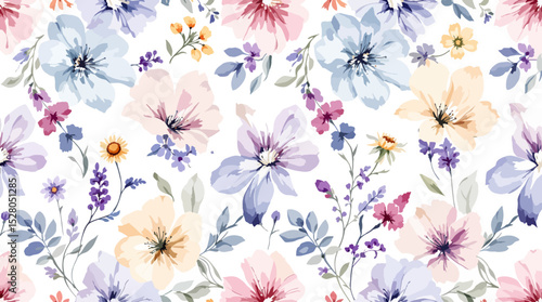 Flowers watercolor Background