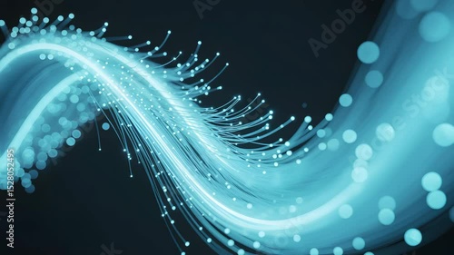 blue fiber optic glowing flow, blue fiber optic glowing flow, blue fiber optic glowing flow