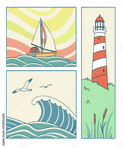 lighthouse and sea