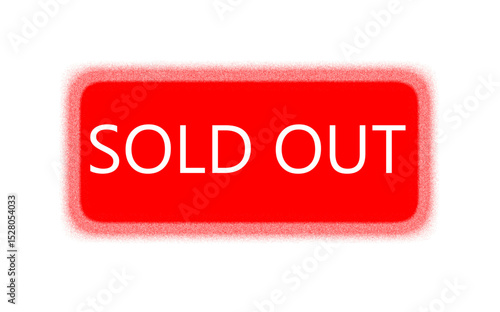 Sold Out Red Button with Glow Effect | Online Shop Label for E-commerce, Retail, Product Scarcity or Promotion Design,handmade