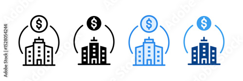 Commercial Corporate Icon Set Multiple Style Collection