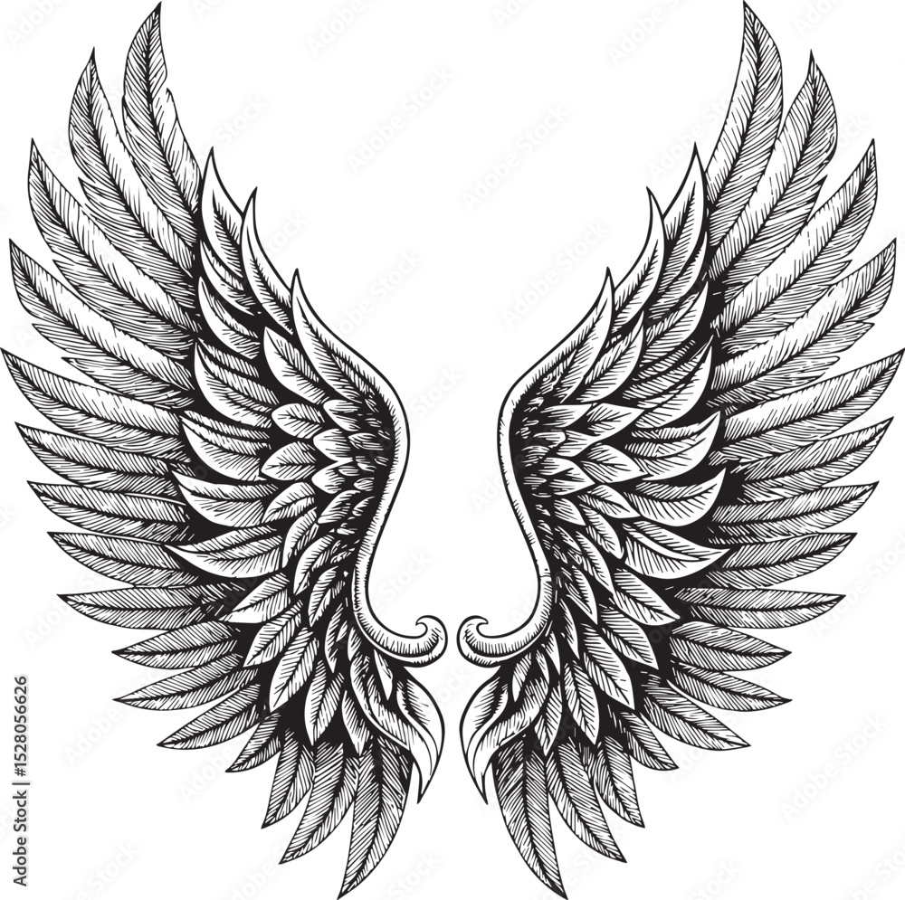 Obraz premium wings angle fly vector illustration