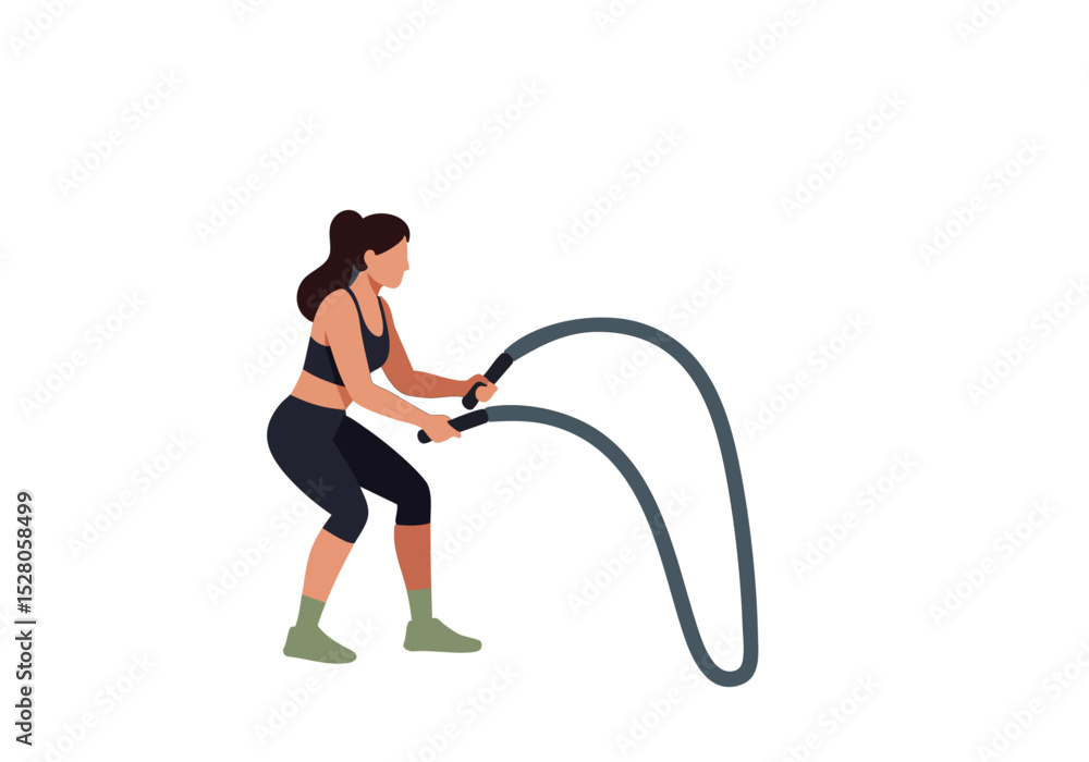 Fit woman performs intense rope skipping, showcasing dynamic movement and strength. Clean, modern aesthetic. Ideal for fitness and training visuals. Fit woman performs intense rope skipping, showcasing dynamic movement and strength. Clean, modern aesthetic. Ideal for fitness and training visuals.