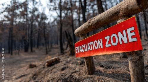A red sign with the word evacuation written on it