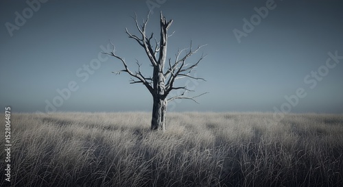 Wallpaper Mural lonely tree in the fog Torontodigital.ca