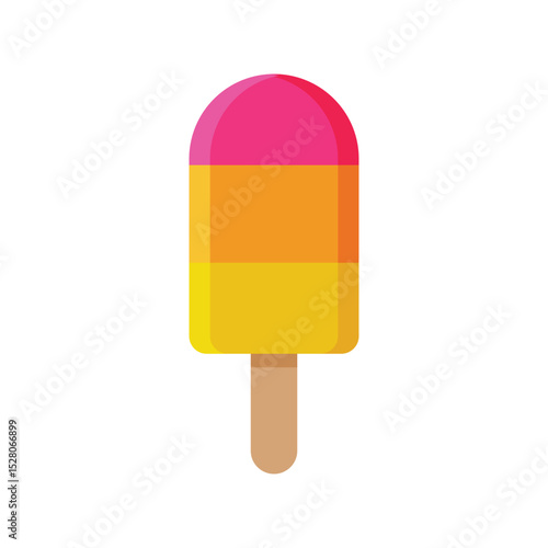 Popsicle flat vector illustration on a white background