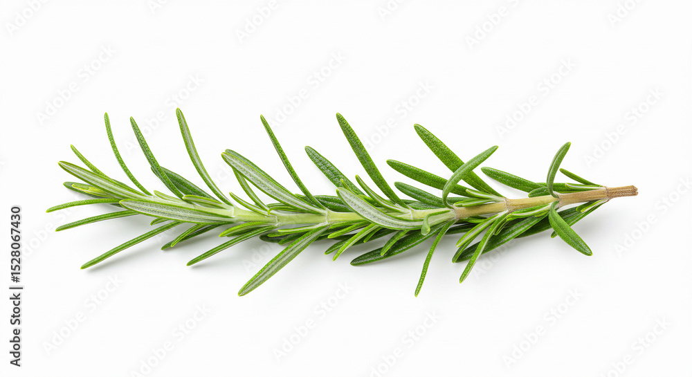 Fototapeta premium Fresh rosemary sprig, isolated on white. Great for cooking, herb or natural visuals.