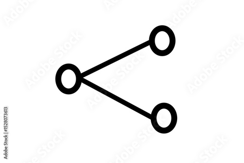 a circle or dot symbol connected by a line, usually symbolizes sharing