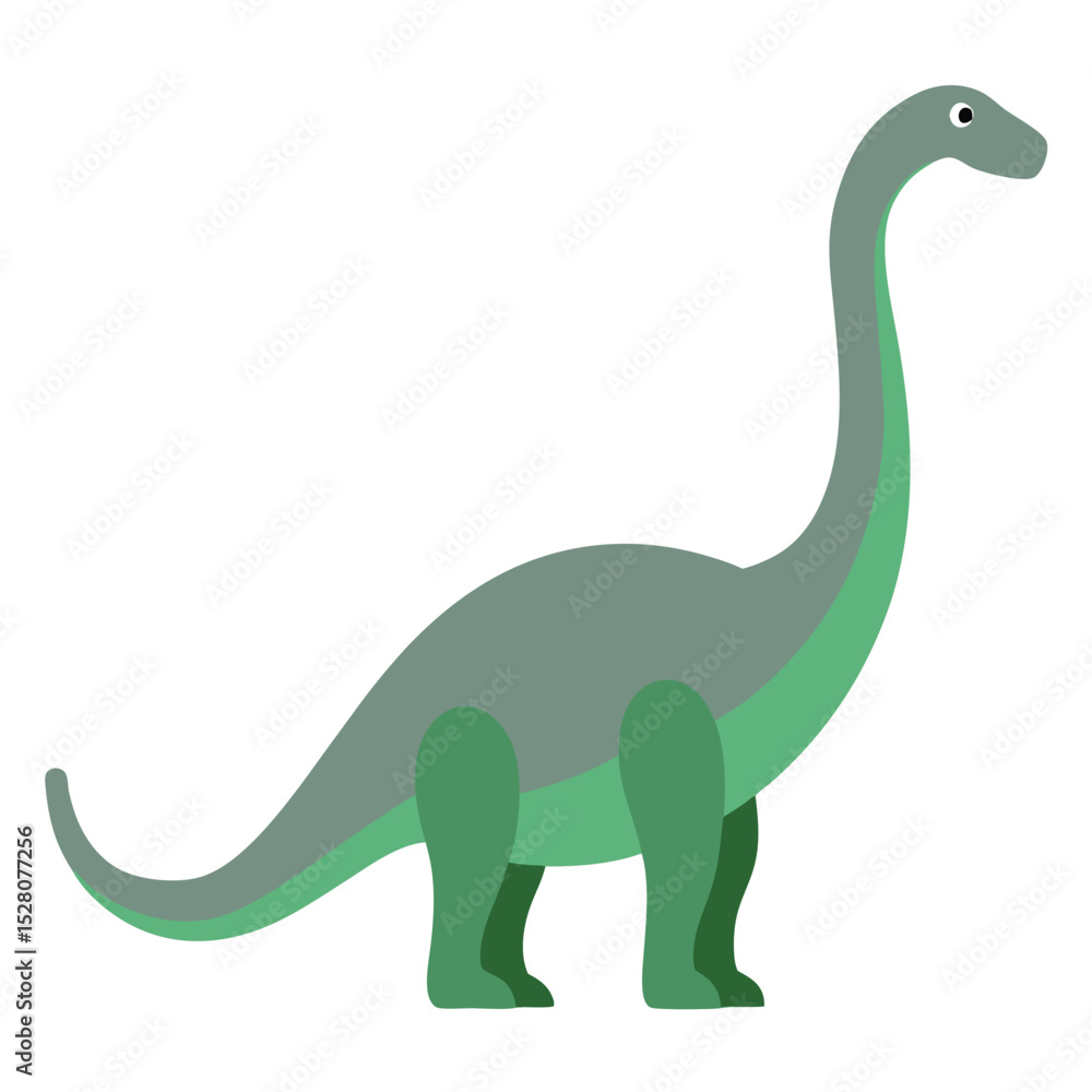 Naklejka premium Cute Green Dinosaur Illustration