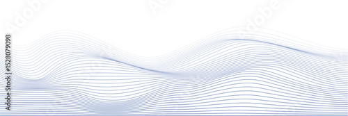 Blue abstract wave line vector design on white background, minimal modern background concept for tech presentations, websites, posters, or corporate branding