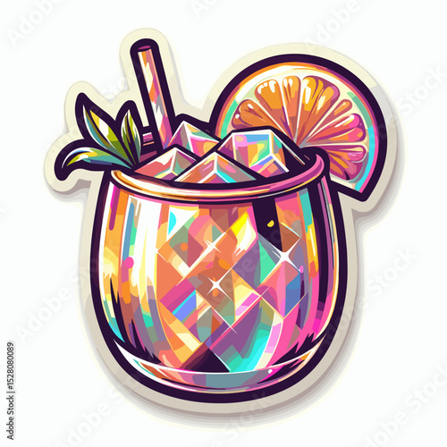 Mai tai cocktail with pineapple garnish