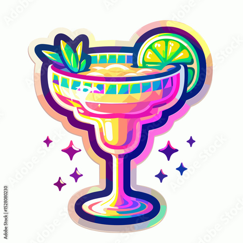 Margarita cocktail with lime slice
