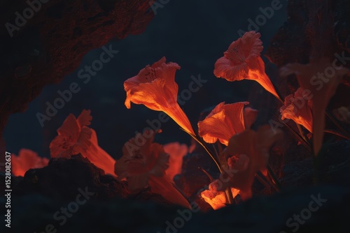 Flowers bloom inside a volcano crater during an unusual weather event, showcasing resilience in a harsh environment in iceland