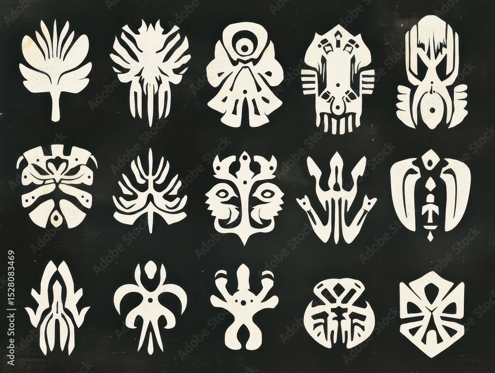 high quality image of Hand drawn stencil element collection high quality image of Hand drawn stencil element collection