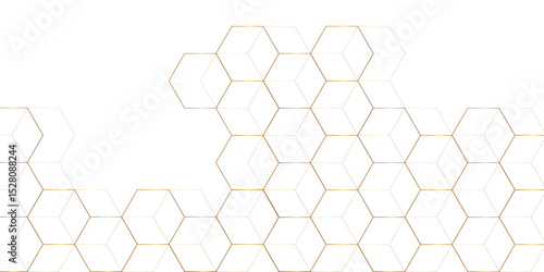Abstract golden hexagon graphic ornament. arabian Stylish Seamless pattern on white background. Creative design. Design for book, notebook and calendar covers. high quality textile design, vector .	