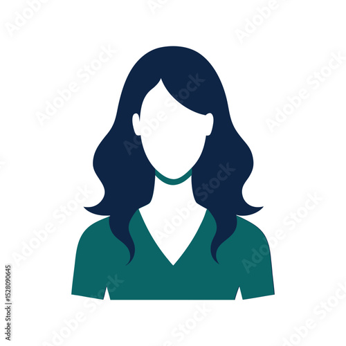 Young woman vector illustration, modern female avatar profile, trendy girl character design, stylish portrait