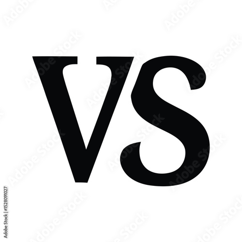 Versus (VS) logo vector illustration, competition battle badge, versus screen design, winner vs loser
