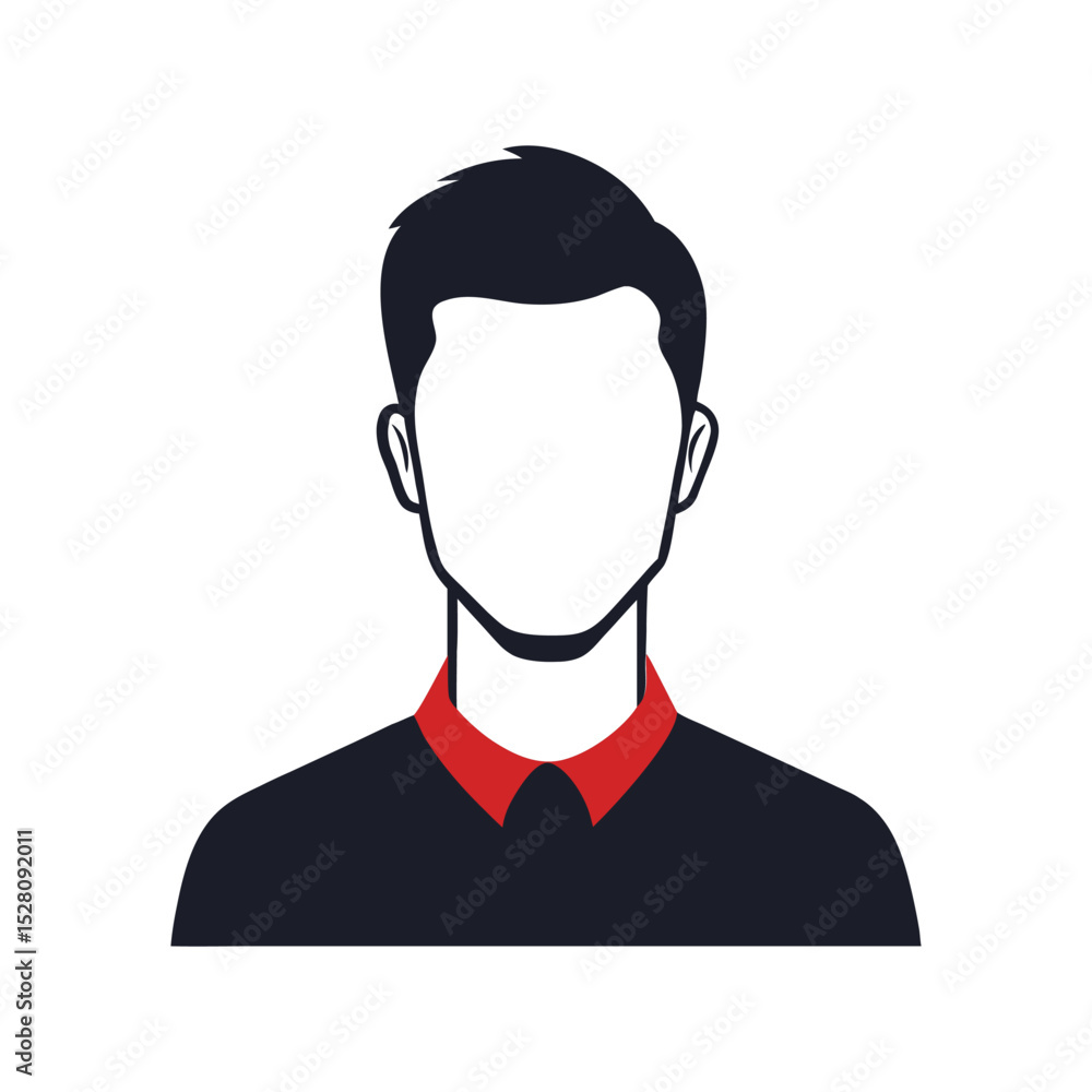 Man vector illustration. Male profile avatar silhouette for user icon, portrait, or character design
Man vector illustration. Male profile avatar silhouette for user icon, portrait, or character design