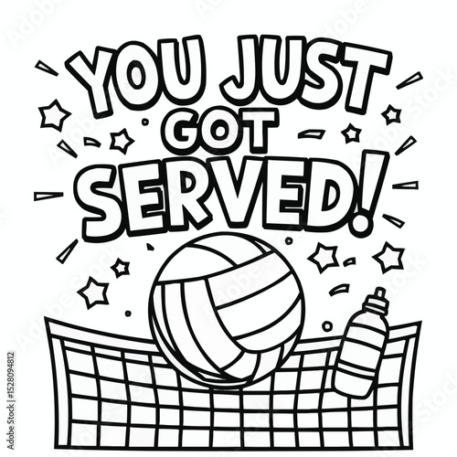 Playful 'You Just Got Served!' Volleyball Design