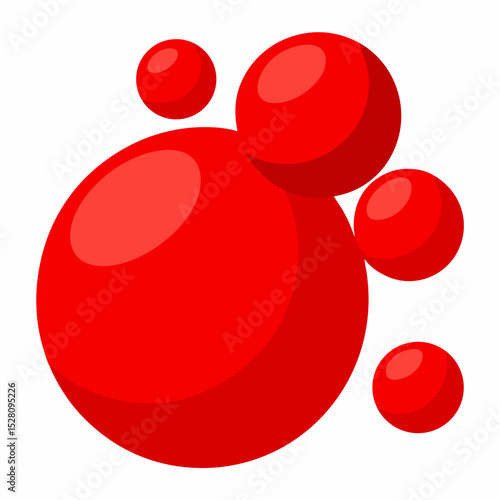 Red blood cells vector art.