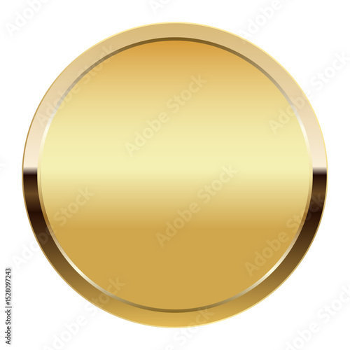 Golden award medal for sport and games