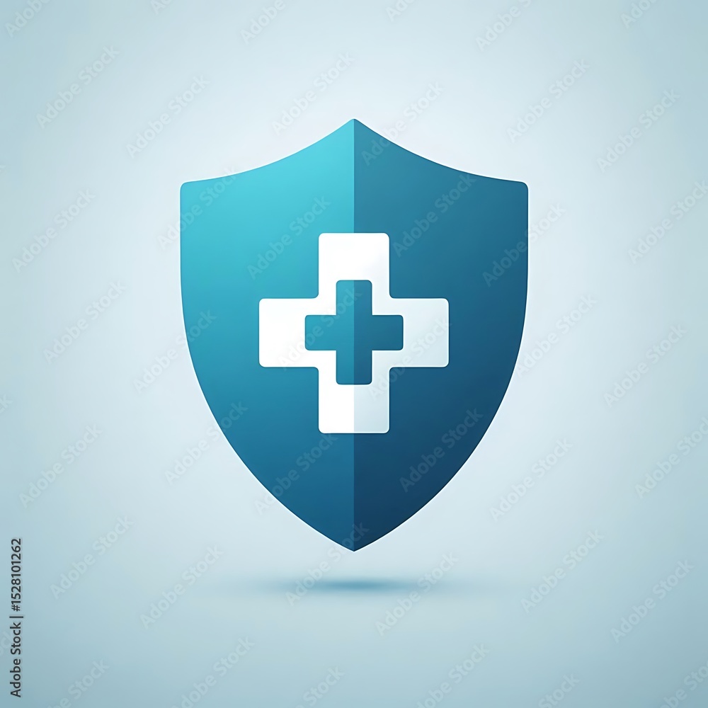 Obraz premium Blue Medical Shield Icon