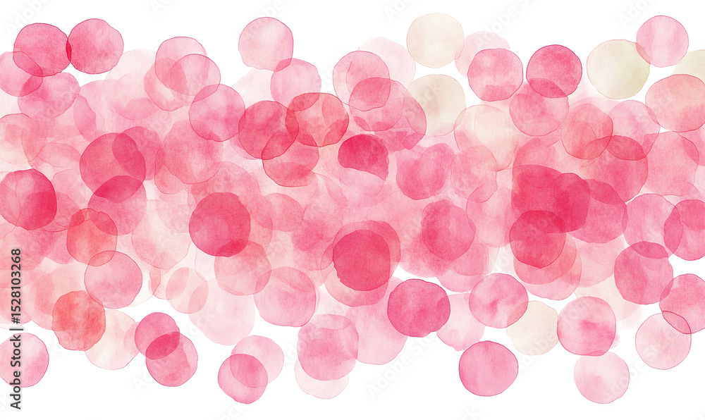 Blossoming Dreams A sea of pink watercolor circles drifting upwards a gentle watercolor wash on transparent background Blossoming Dreams A sea of pink watercolor circles drifting upwards a gentle watercolor wash on transparent background