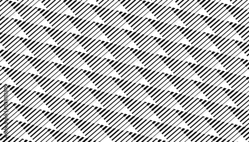 Black and white seamless geometric pattern with lines effect for modern background and jersey design. Fully editable vector element. Vector Format Illustration 