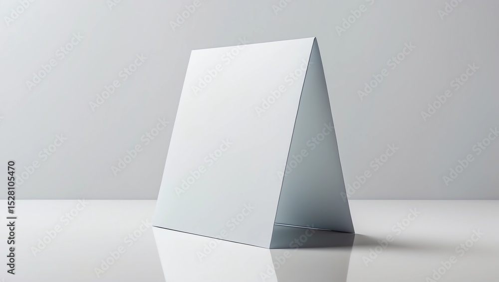 Fototapeta premium 3d white paper card template, isolated on white 