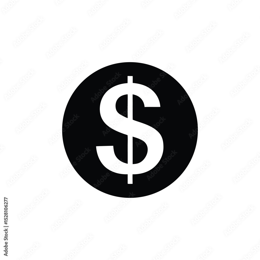 dollar symbol on a white background dollar symbol on a white background