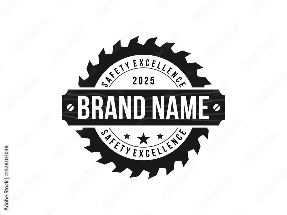 Fototapeta premium Woodworking logo, Carpentry, Sawmill design vector illustration, isolated on transparent background