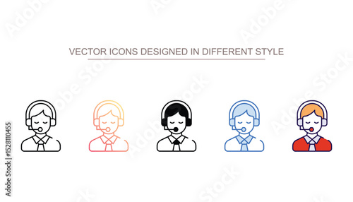 Announcer icon design with white background stock illustration