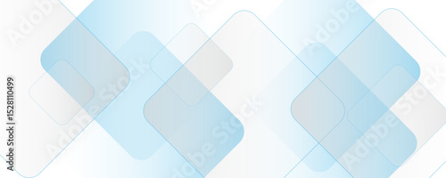 Abstract white and blue transparent square background. Square geometric pattern modern and minimal concept white and blue color abstract background for business, presentation, banner.