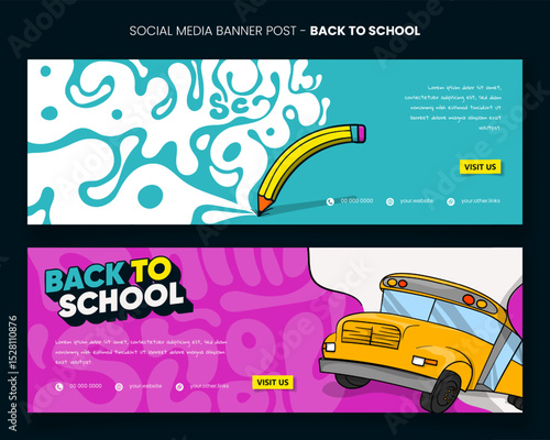 Back to school. banner template with smoke forming typography in flat design with colorful design