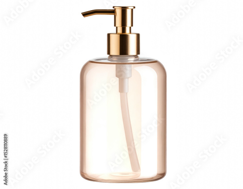 Elegant soap dispenser on a minimalist surface ideal for promoting cleanliness and hygiene in a modern bathroom setting isolate on transparent background