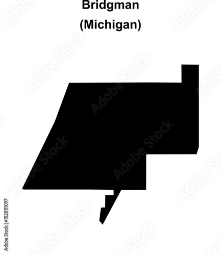 Bridgman (Michigan) blank outline map