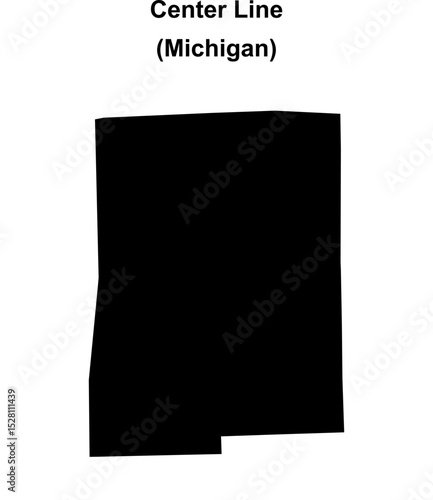 Center Line (Michigan) blank outline map