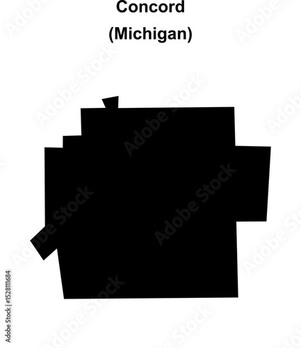 Concord (Michigan) blank outline map