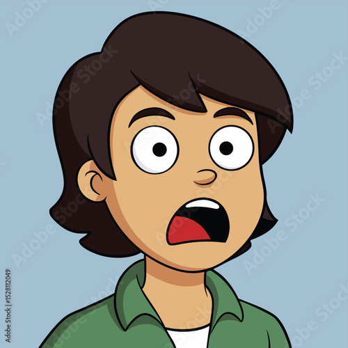 A person with a look of extreme distaste, mouth slightly open in an expression of revulsion.