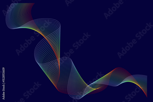 Wave pattern, radiating elegance and fluid motion. Ideal for modern branding, digital art, and minimalist design projects. Illustration vector design. EPS 10