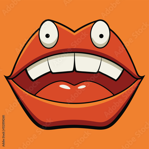 A raised upper lip revealing a hint of teeth, conveying disgust or contempt.