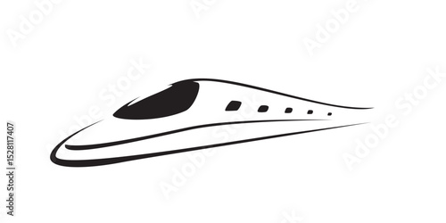 modern train silhouette design. vehicle run in railway.